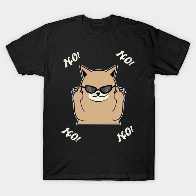 No Cat T-Shirt by Imutobi